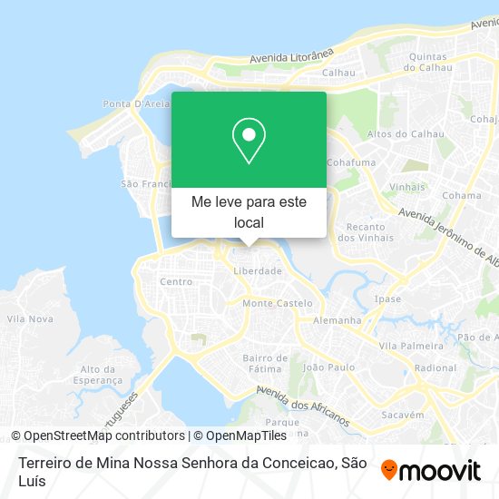 Terreiro de Mina Nossa Senhora da Conceicao mapa