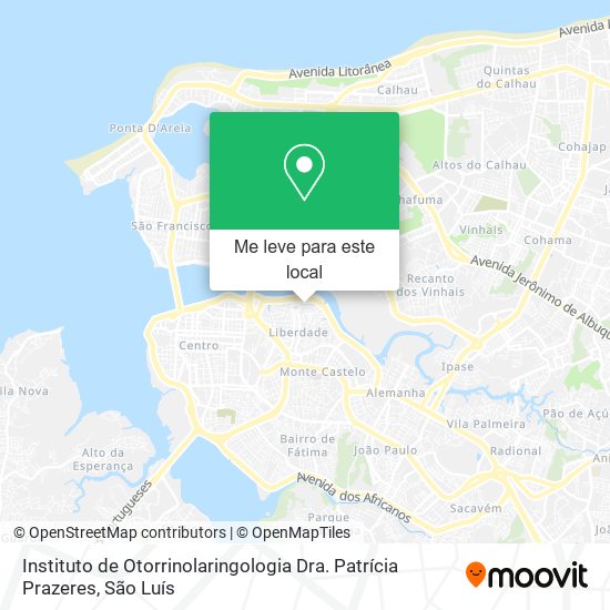 Instituto de Otorrinolaringologia Dra. Patrícia Prazeres mapa