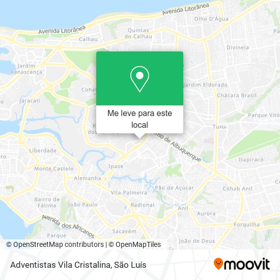 Adventistas Vila Cristalina mapa