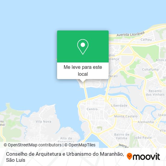 Conselho de Arquitetura e Urbanismo do Maranhão mapa