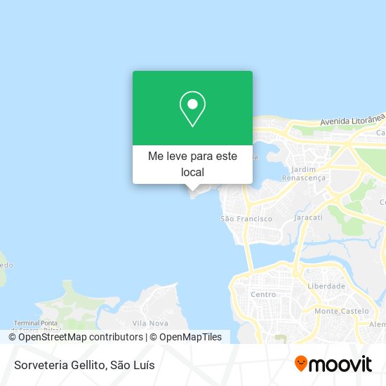 Sorveteria Gellito mapa