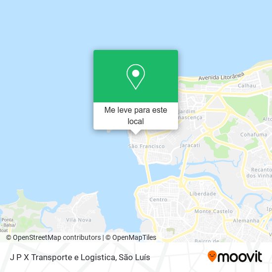 J P X Transporte e Logistica mapa