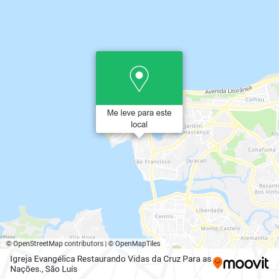 Igreja Evangélica Restaurando Vidas da Cruz Para as Nações. mapa