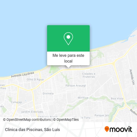 Clinica das Piscinas mapa