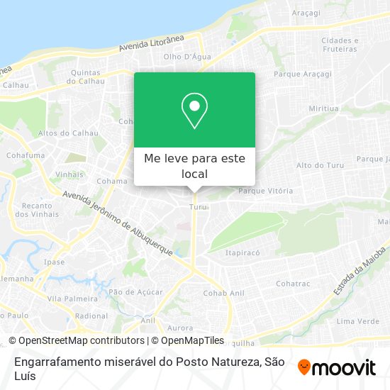 Engarrafamento miserável do Posto Natureza mapa