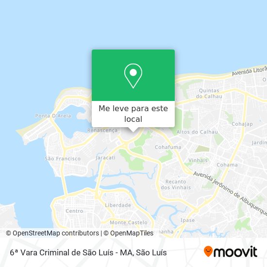 6ª Vara Criminal de São Luís - MA mapa