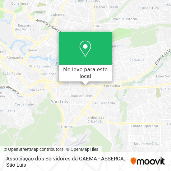 Associação dos Servidores da CAEMA - ASSERCA mapa