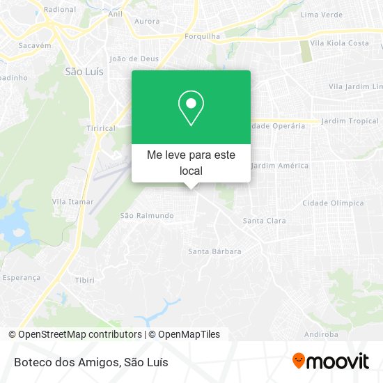 Boteco dos Amigos mapa