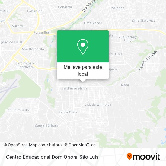 Centro Educacional Dom Orioni mapa