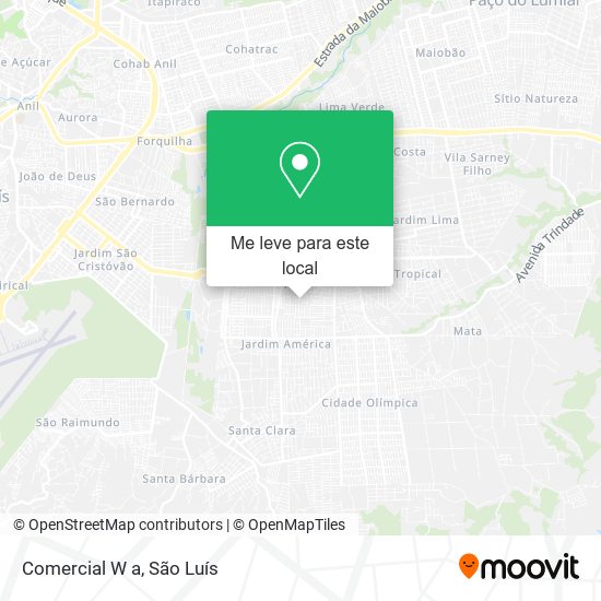Comercial W a mapa