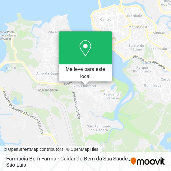 Farmácia Bem Farma - Cuidando Bem da Sua Saúde. mapa