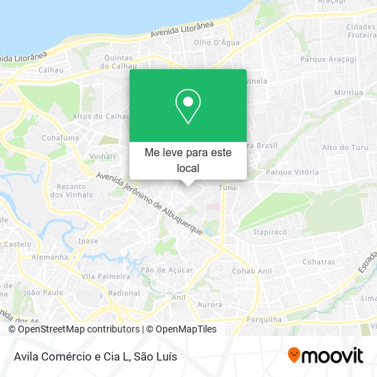 Avila Comércio e Cia L mapa