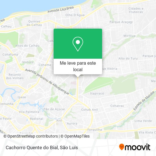 Cachorro Quente do Bial mapa