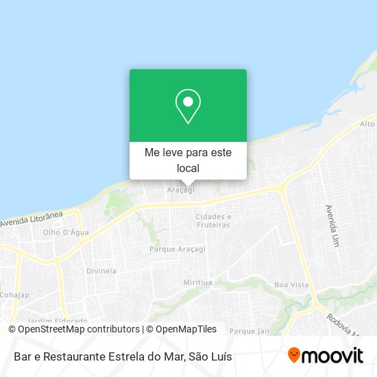 Bar e Restaurante Estrela do Mar mapa