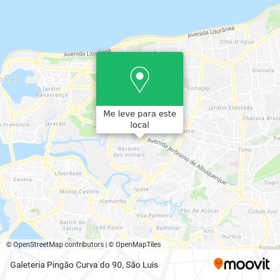 Galeteria Pingão Curva do 90 mapa