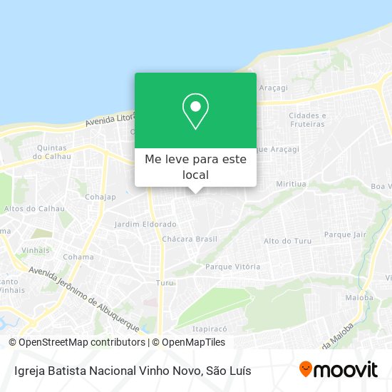 Igreja Batista Nacional Vinho Novo mapa