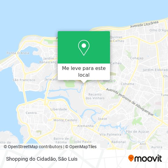 Shopping do Cidadão mapa