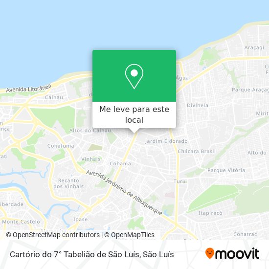 Cartório do 7° Tabelião de São Luís mapa