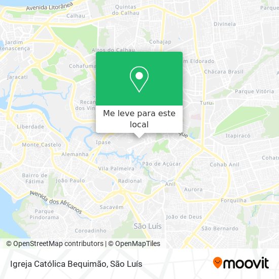 Igreja Católica Bequimão mapa