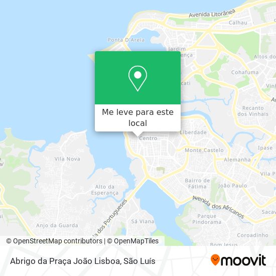 Abrigo da Praça João Lisboa mapa