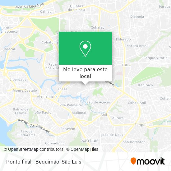Ponto final - Bequimão mapa