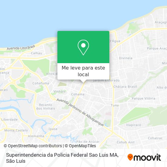 Superintendencia da Policia Federal Sao Luis MA mapa