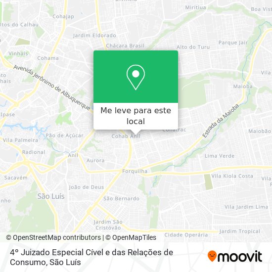 4º Juizado Especial Cível e das Relações de Consumo mapa