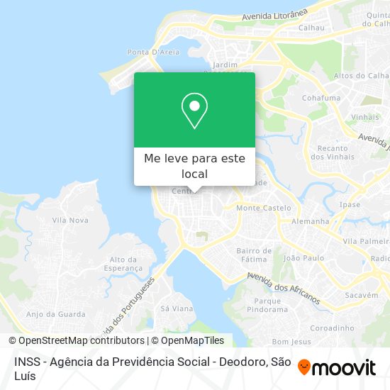 INSS - Agência da Previdência Social - Deodoro mapa
