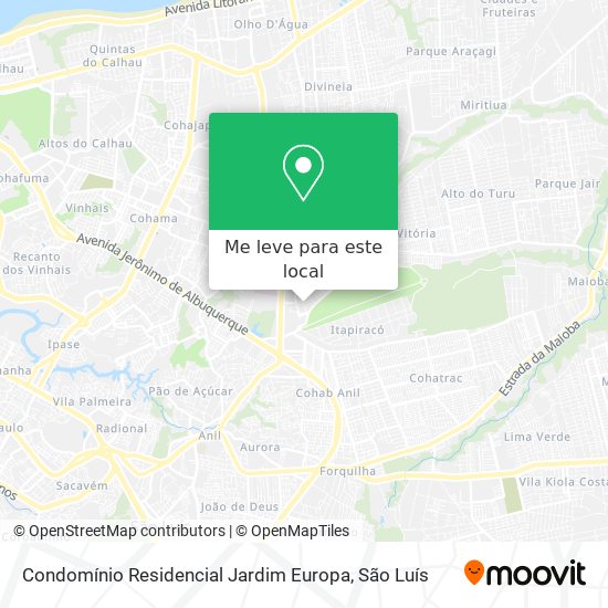 Condomínio Residencial Jardim Europa mapa