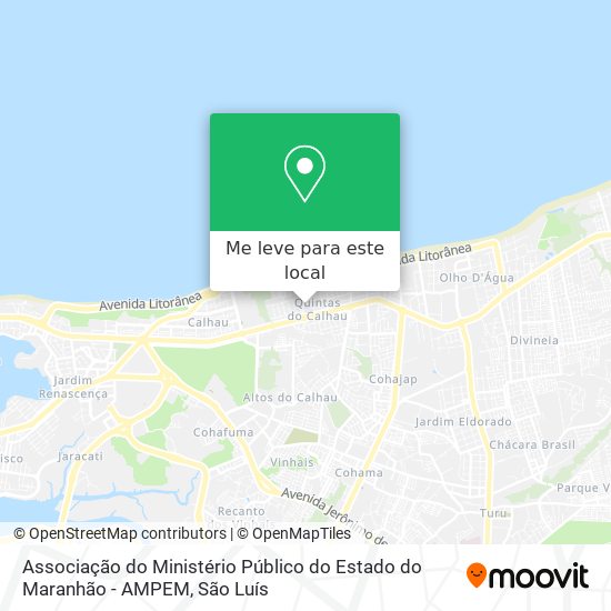 Associação do Ministério Público do Estado do Maranhão - AMPEM mapa