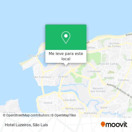 Hotel Luzeiros mapa