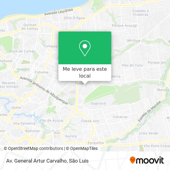 Av. General Artur Carvalho mapa