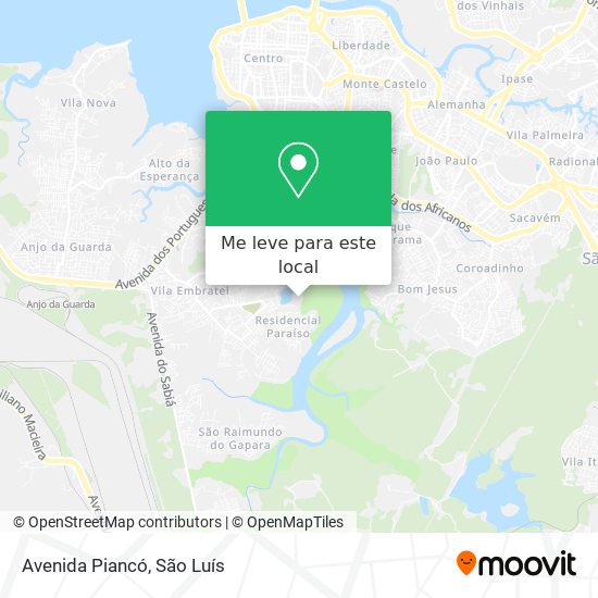 Avenida Piancó mapa