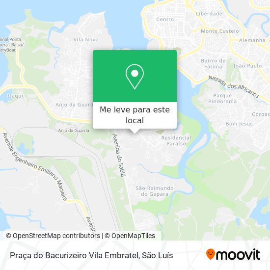 Praça do Bacurizeiro Vila Embratel mapa