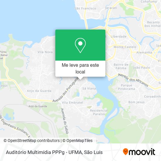 Auditório Multimídia PPPg - UFMA mapa