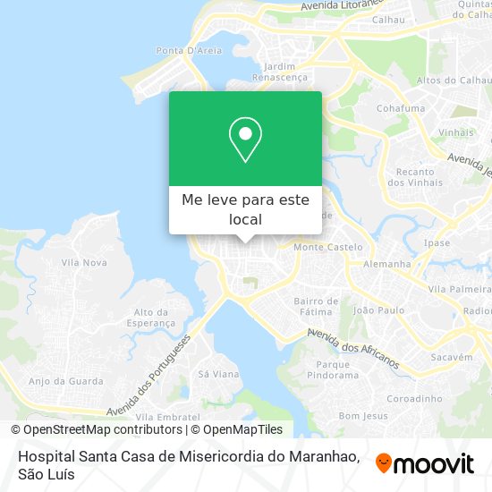 Hospital Santa Casa de Misericordia do Maranhao mapa