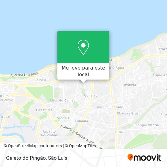 Galeto do Pingão mapa