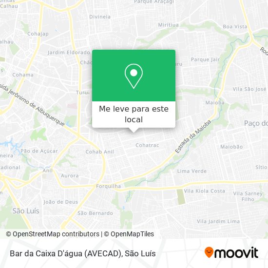 Bar da Caixa D'água (AVECAD) mapa
