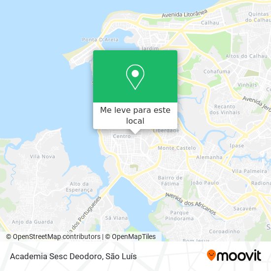 Academia Sesc Deodoro mapa