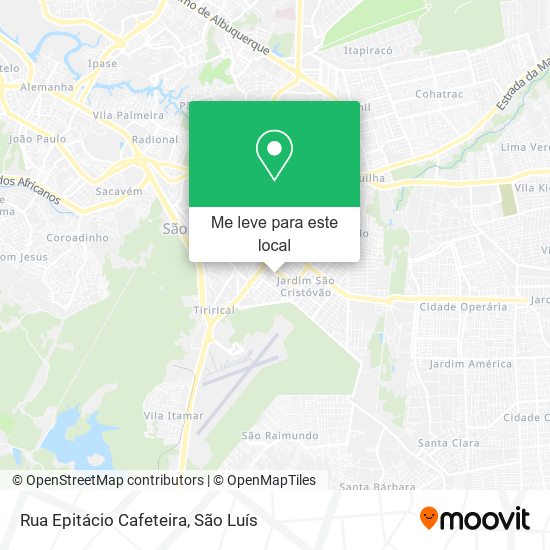 Rua Epitácio Cafeteira mapa