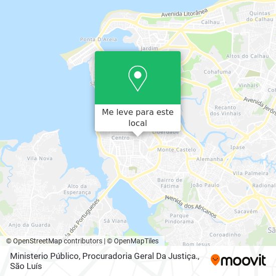 Ministerio Público, Procuradoria Geral Da Justiça. mapa