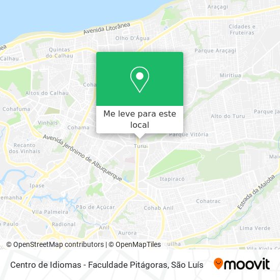 Centro de Idiomas - Faculdade Pitágoras mapa