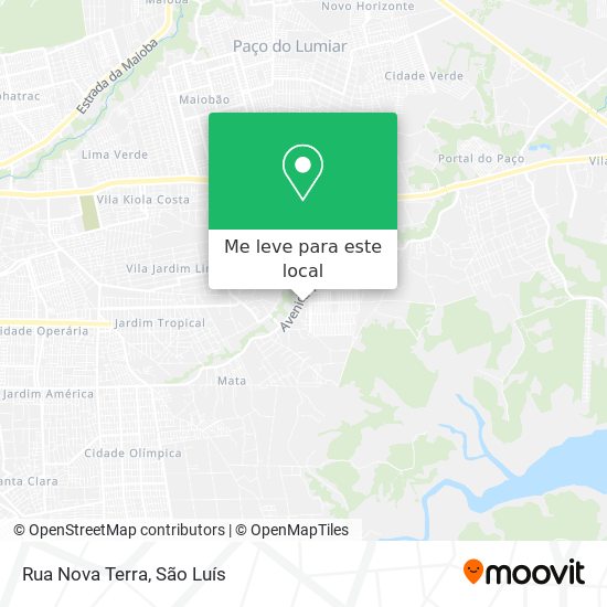Rua Nova Terra mapa