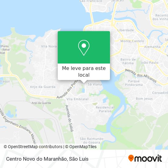 Centro Novo do Maranhão mapa