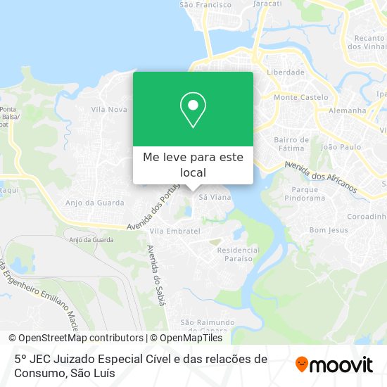 5º JEC Juizado Especial Cível e das relacões de Consumo mapa