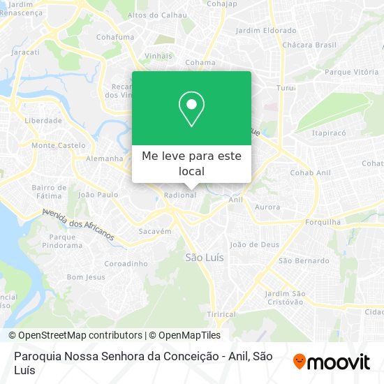 Paroquia Nossa Senhora da Conceição - Anil mapa