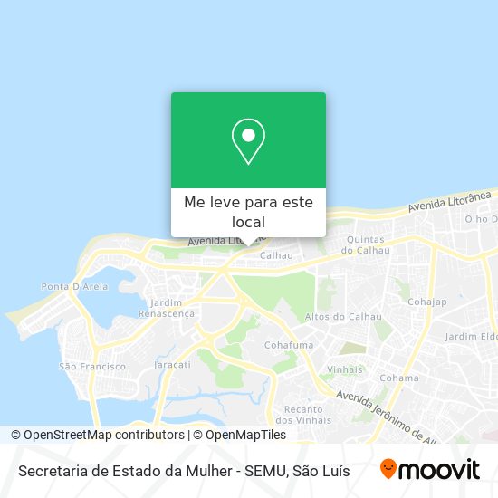 Secretaria de Estado da Mulher - SEMU mapa