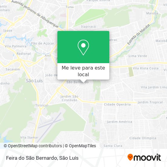 Feira do São Bernardo mapa