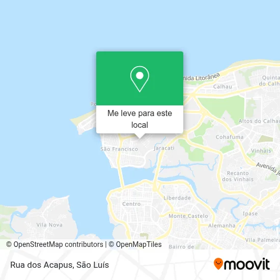 Rua dos Acapus mapa
