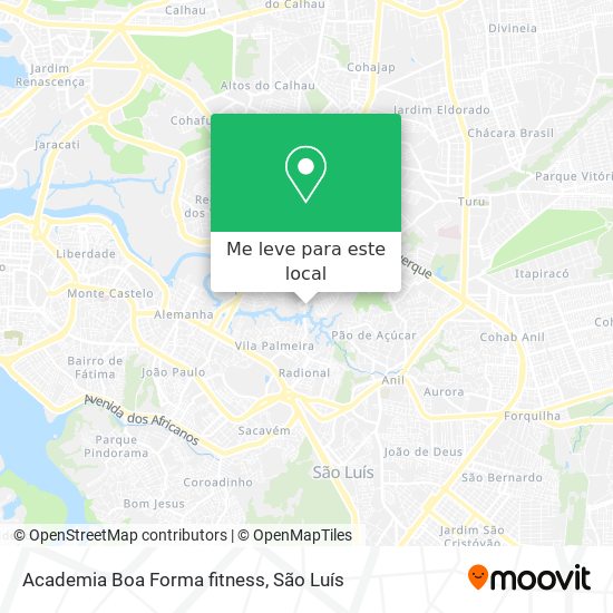 Academia Boa Forma fitness mapa